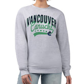 Vancouver Canucks G-III 4Her by Carl Banks Women's Filigree Team Graphic Fleece Pullover Sweatshirt - Heather Gray - NHL