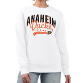 Anaheim Ducks G-III 4Her by Carl Banks Women's Filigree Team Graphic Fleece Pullover Sweatshirt - White - NHL