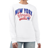 New York Rangers G-III 4Her by Carl Banks Women's Filigree Team Graphic Fleece Pullover Sweatshirt - White - NHL