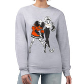 Anaheim Ducks G-III 4Her by Carl Banks Women's Hockey Girls Team Graphic Fleece Pullover Sweatshirt - Heather Gray - NHL