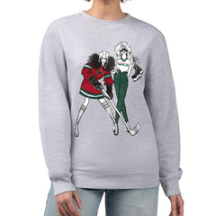 Minnesota Wild G-III 4Her by Carl Banks Women's Hockey Girls Team Graphic Fleece Pullover Sweatshirt - Heather Gray - NHL