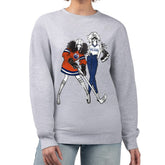 Edmonton Oilers G-III 4Her by Carl Banks Women's Hockey Girls Team Graphic Fleece Pullover Sweatshirt - Heather Gray - NHL