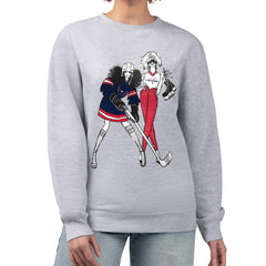 Washington Capitals G-III 4Her by Carl Banks Women's Hockey Girls Team Graphic Fleece Pullover Sweatshirt - Heather Gray - NHL
