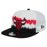 Chicago Bulls Dip-Dye 9FIFTY A-Frame Trucker Snapback Hat White/Black - NBA