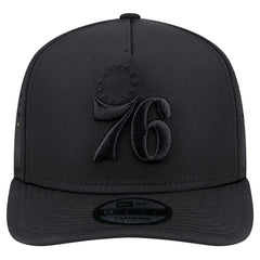 Philadelphia 76ers Vented 9FIFTY A-Frame Snapback Hat Black - NBA