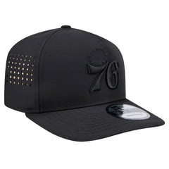 Philadelphia 76ers Vented 9FIFTY A-Frame Snapback Hat Black - NBA