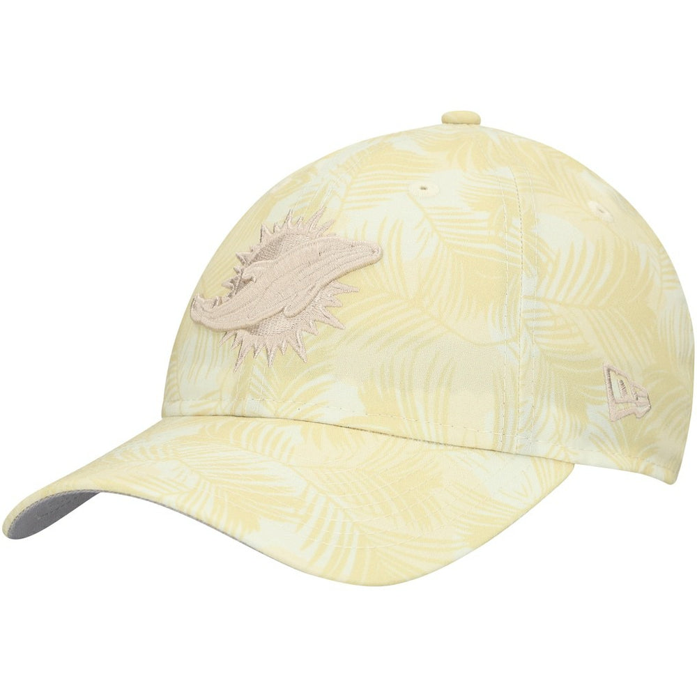 Miami Dolphins New Era Women's Frond 9TWENTY Adjustable Hat Cream | NFL