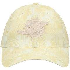 Miami Dolphins New Era Women's Frond 9TWENTY Adjustable Hat Cream | NFL