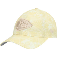 Kansas City Chiefs New Era Women's Frond 9TWENTY Adjustable Hat Cream | NFL