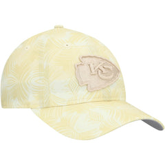 Kansas City Chiefs New Era Women's Frond 9TWENTY Adjustable Hat Cream | NFL