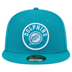 Miami Dolphins New Era Checkered 59FIFTY Fitted Hat Aqua | NFL