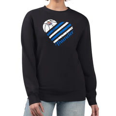 Oklahoma City Thunder G-III 4Her by Carl Banks Women's Heart Graphic Fleece Pullover Sweatshirt Black - NBA