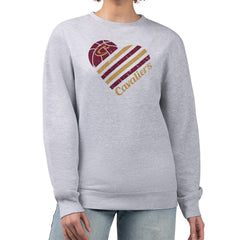 Cleveland Cavaliers G-III 4Her by Carl Banks Women's Heart Graphic Fleece Pullover Sweatshirt Heather Gray - NBA