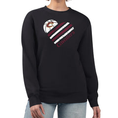 Cleveland Cavaliers G-III 4Her by Carl Banks Women's Heart Graphic Fleece Pullover Sweatshirt Black - NBA
