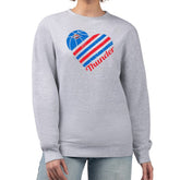Oklahoma City Thunder G-III 4Her by Carl Banks Women's Heart Graphic Fleece Pullover Sweatshirt Heather Gray - NBA
