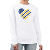 Golden State Warriors G-III 4Her by Carl Banks Women's Heart Graphic Fleece Pullover Sweatshirt White - NBA