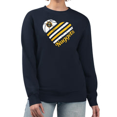 Denver Nuggets G-III 4Her by Carl Banks Women's Heart Graphic Fleece Pullover Sweatshirt Navy - NBA