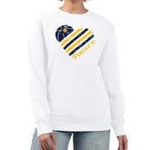 Indiana Pacers G-III 4Her by Carl Banks Women's Heart Graphic Fleece Pullover Sweatshirt White - NBA