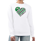 Boston Celtics G-III 4Her by Carl Banks Women's Heart Graphic Fleece Pullover Sweatshirt White - NBA