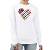 Cleveland Cavaliers G-III 4Her by Carl Banks Women's Heart Graphic Fleece Pullover Sweatshirt White - NBA