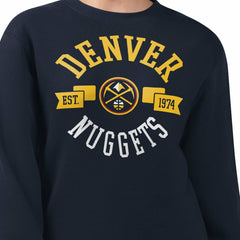 Denver Nuggets G-III 4Her by Carl Banks Women's Large Team Logo Graphic Fleece Pullover Sweatshirt Navy - NBA