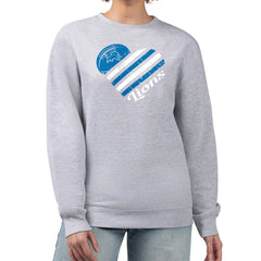 Detroit Lions G-III 4Her by Carl Banks Women's Heart Graphic Fleece Pullover Sweatshirt Heather Gray | NFL