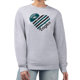 Philadelphia Eagles G-III 4Her by Carl Banks Women's Heart Graphic Fleece Pullover Sweatshirt Heather Gray | NFL