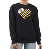 Kansas City Chiefs G-III 4Her by Carl Banks Women's Heart Graphic Fleece Pullover Sweatshirt Black | NFL