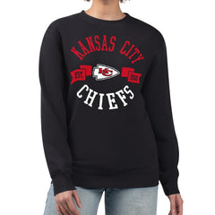 Kansas City Chiefs G-III 4Her by Carl Banks Women's Large Team Graphic Fleece Pullover Sweatshirt Black | NFL