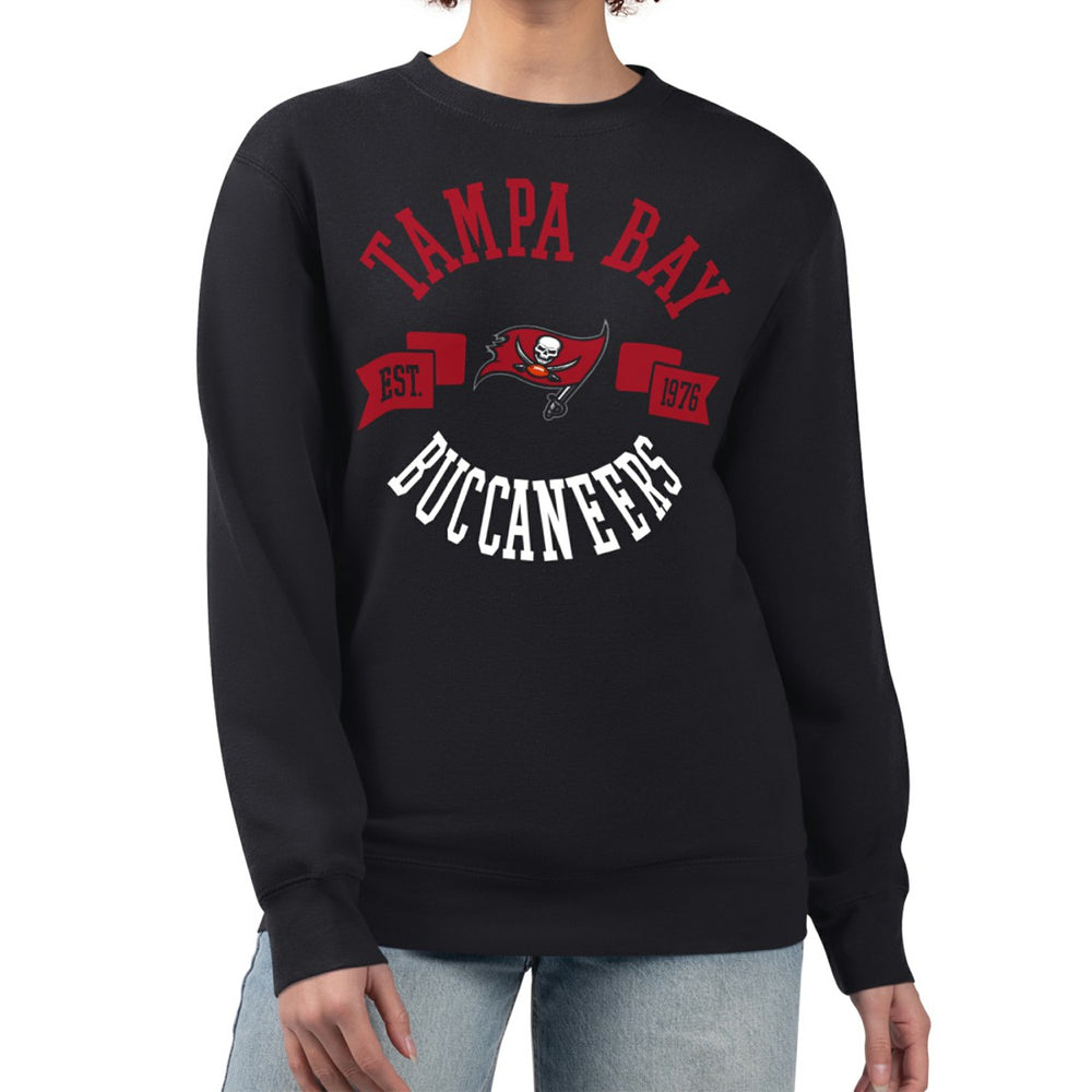 Tampa Bay Buccaneers G-III 4Her by Carl Banks Women's Large Team Graphic Fleece Pullover Sweatshirt Black | NFL