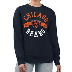 Chicago Bears G-III 4Her by Carl Banks Women's Large Team Graphic Fleece Pullover Sweatshirt Navy | NFL