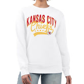 Kansas City Chiefs G-III 4Her by Carl Banks Women's Filigree Logo Graphic Fleece Pullover Sweatshirt White | NFL