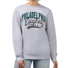 Philadelphia Eagles G-III 4Her by Carl Banks Women's Filigree Logo Graphic Fleece Pullover Sweatshirt Heather Gray | NFL