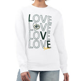 Green Bay Packers G-III 4Her by Carl Banks Women's Lots of Love Graphic Fleece Pullover Sweatshirt White | NFL