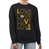 Green Bay Packers G-III 4Her by Carl Banks Women's Lots of Love Graphic Fleece Pullover Sweatshirt Black | NFL