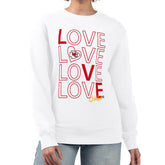 Kansas City Chiefs G-III 4Her by Carl Banks Women's Lots of Love Graphic Fleece Pullover Sweatshirt White | NFL