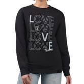 Las Vegas Raiders G-III 4Her by Carl Banks Women's Lots of Love Graphic Fleece Pullover Sweatshirt Black | NFL