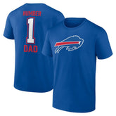 Buffalo Bills Father's Day #1 Dad T-Shirt Royal | NFL