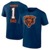 Chicago Bears Father's Day #1 Dad T-Shirt Navy | NFL