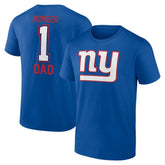 New York Giants Father's Day #1 Dad T-Shirt Royal | NFL