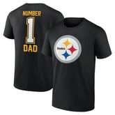 Pittsburgh Steelers Father's Day #1 Dad T-Shirt Black | NFL