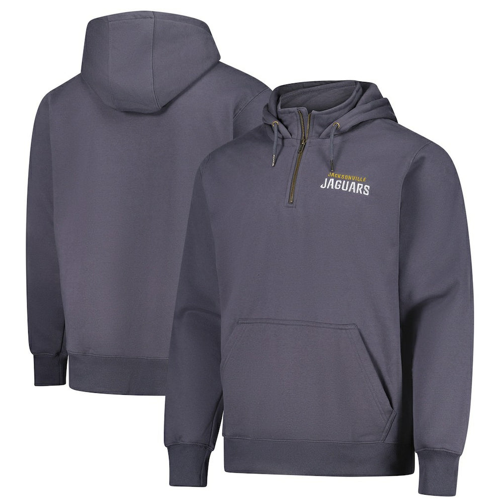 Jacksonville Jaguars Dunbrooke Unisex Defender Quarter-Zip Hoodie Graphite | NFL