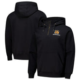 Cincinnati Bengals Dunbrooke Unisex Defender Quarter-Zip Hoodie Black | NFL