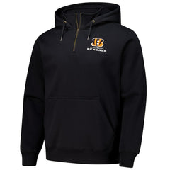Cincinnati Bengals Dunbrooke Unisex Defender Quarter-Zip Hoodie Black | NFL