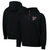Atlanta Falcons Dunbrooke Unisex Defender Quarter-Zip Hoodie Black | NFL