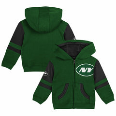 New York Jets Preschool Stadium Color Block Full-Zip Hoodie Green | NFL