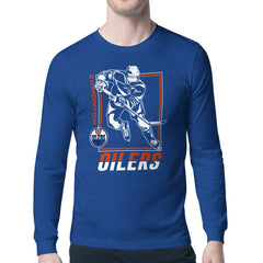 Edmonton Oilers Starter Player Grid Long Sleeve T-Shirt - Royal - NHL
