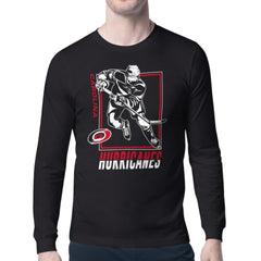 Carolina Hurricanes Starter Player Grid Long Sleeve T-Shirt - Black - NHL