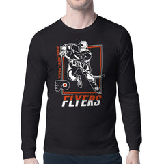 Philadelphia Flyers Starter Player Grid Long Sleeve T-Shirt - Black - NHL