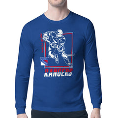 New York Rangers Starter Player Grid Long Sleeve T-Shirt - Blue - NHL